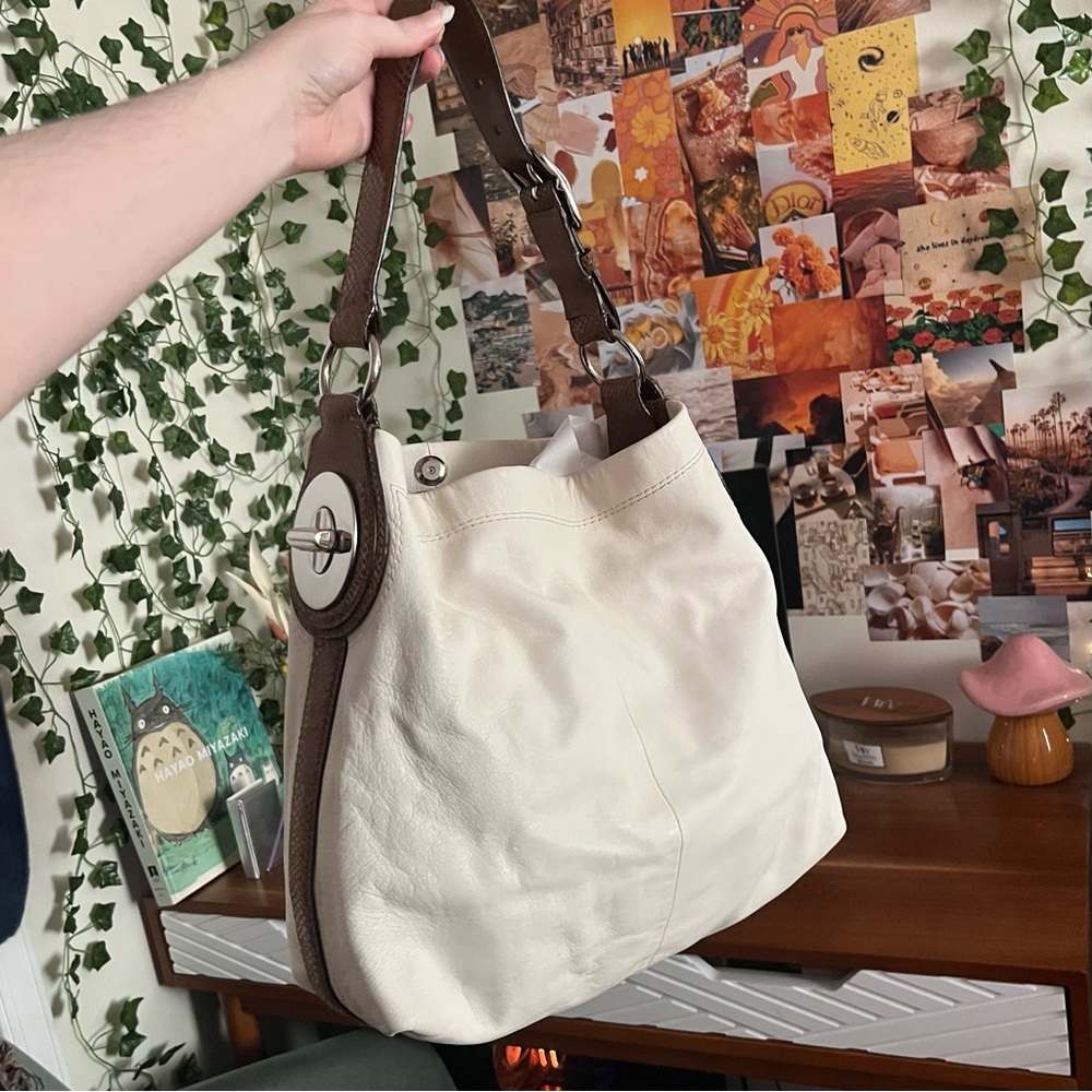 ✧･ﾟcoach 2011 penelope white snakeskin hobo bag (B1169-F16535)
